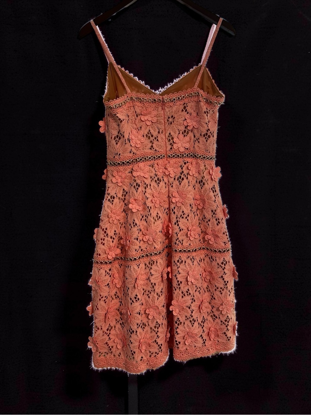 Michael Kors Coral Lace Floral Appliqué Sundress - Picture 6 of 9